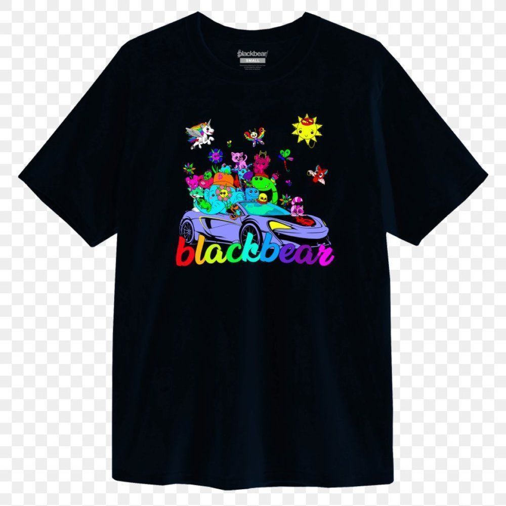 Blackbear Merch Cuddle Characters Go For A Ride Tee Rainbow